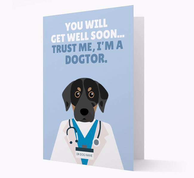 Personalised 'Trust me I'm a Dogtor' Get Well Soon Card